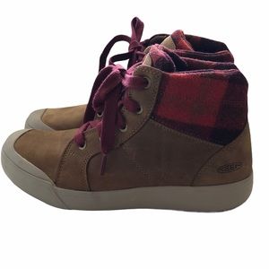 Keen Elena Mid Insulated Sneaker Boot Plaid Size 8